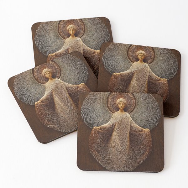 Item preview, Celestial Angel Art  Guardian of Light  Serene Spiritual Wall Decor designed and sold by Rocky Mountain Artistry.