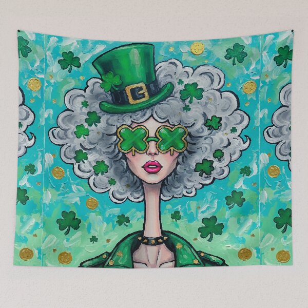 Item preview, Lucky Queen of Green - Stylized St. Patrick's Day Art designed and sold by  Ojo de Lilith.