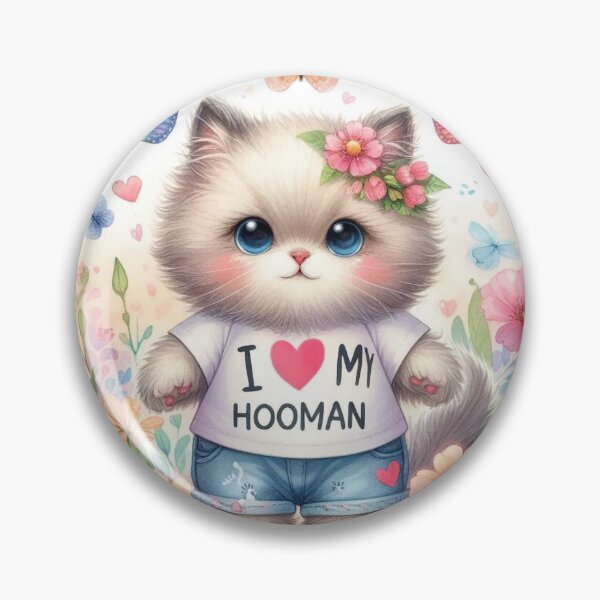 Item preview, I Love My Hooman Cute Kitten designed and sold by TinCatOutPost.