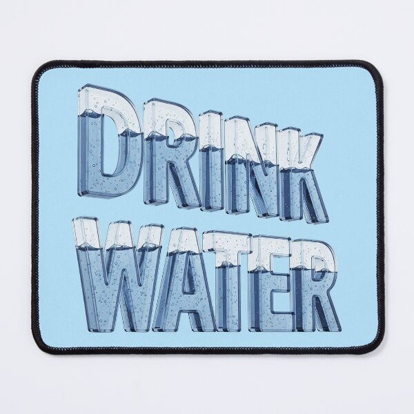 Item preview, Drink water 3d sign – Elegant Transparent Lettering Artwork designed and sold by stereonut.