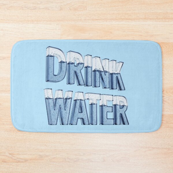 Item preview, Drink water 3d sign – Elegant Transparent Lettering Artwork designed and sold by stereonut.