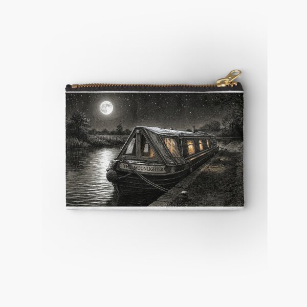 Item preview, Narrowboat in Moonlight Under a Starry Sky designed and sold by Be Original - Seb Jay.