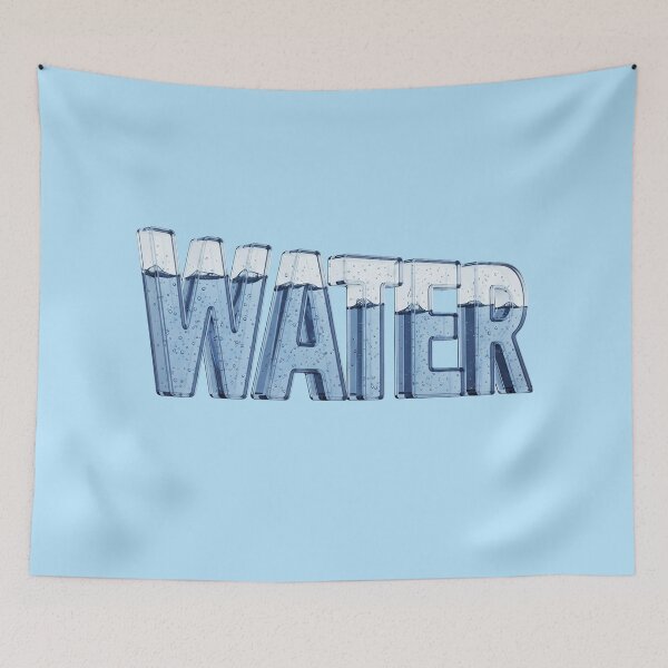 Item preview, Water – Subtle Reflective Glass Typography sign designed and sold by stereonut.