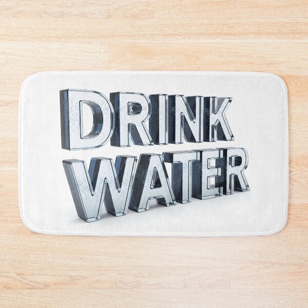 Item preview, Drink water 3d sign – Refreshing Glass Lettering Composition designed and sold by stereonut.