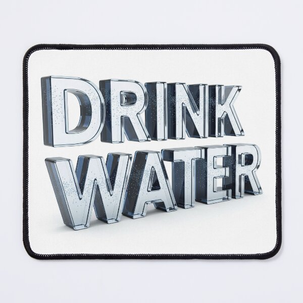 Item preview, Drink water 3d sign – Refreshing Glass Lettering Composition designed and sold by stereonut.