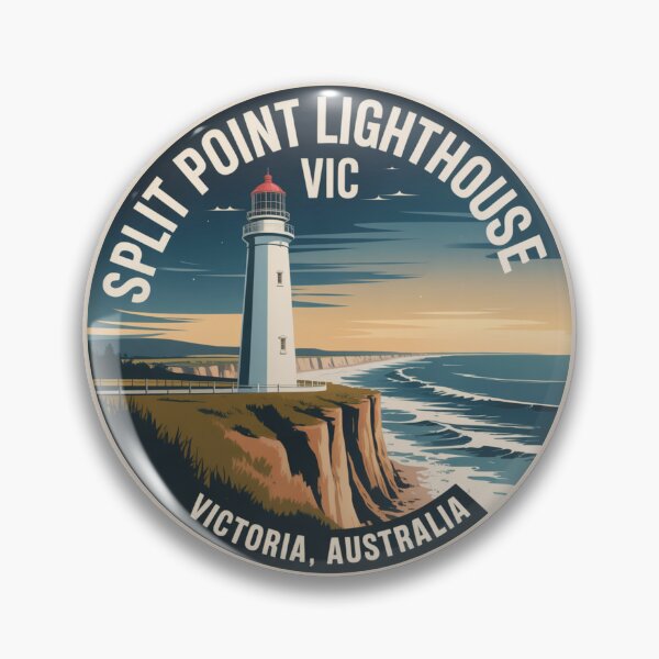 Item preview, Split Point Lighthouse, VIC – Vintage Australian Travel Badge Sticker designed and sold by Random Designs.