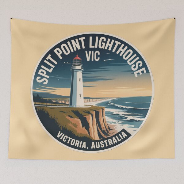 Item preview, Split Point Lighthouse, VIC – Vintage Australian Travel Badge Sticker designed and sold by Random Designs.
