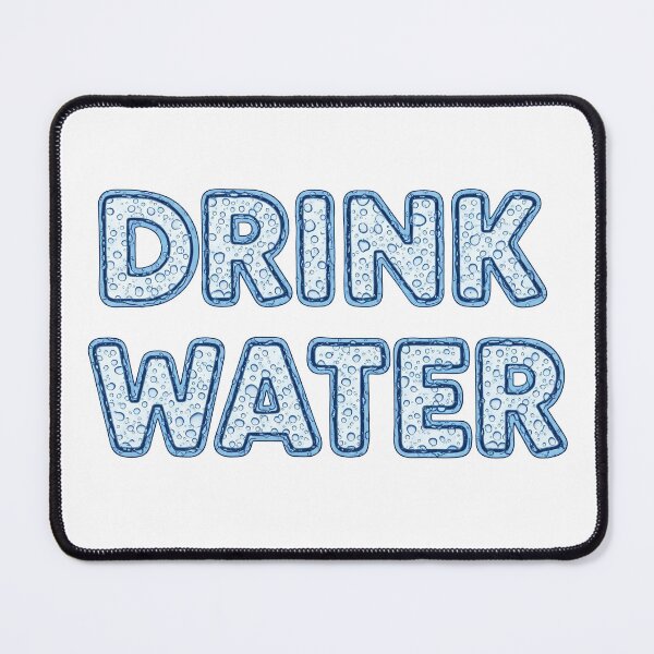 Item preview, Drink water sign – Minimal Clean Liquid Lettering art on the white designed and sold by stereonut.