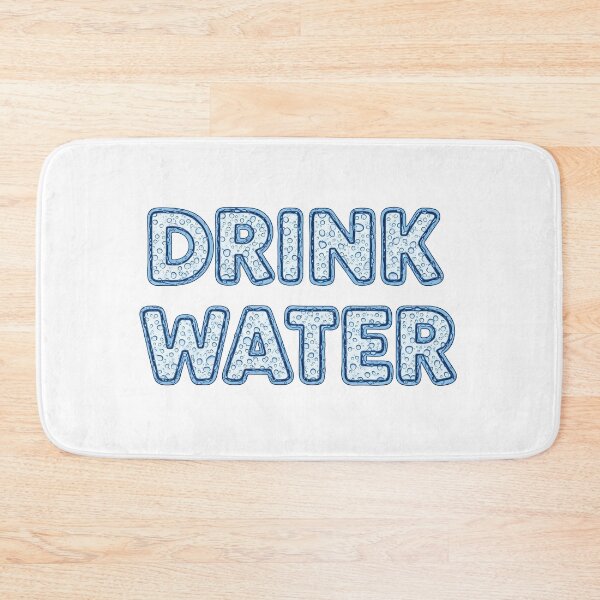 Item preview, Drink water sign – Minimal Clean Liquid Lettering art on the white designed and sold by stereonut.