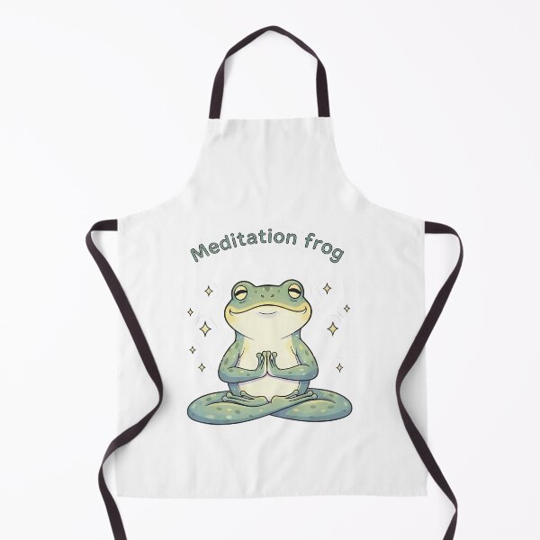 Item preview, frog doing everyday things: peaceful meditation pose designed and sold by BorenStore.