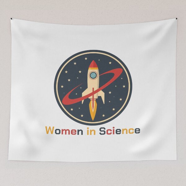 Item preview, Women In Science - Retro Rocket Space Badge designed and sold by TobiasLogic.