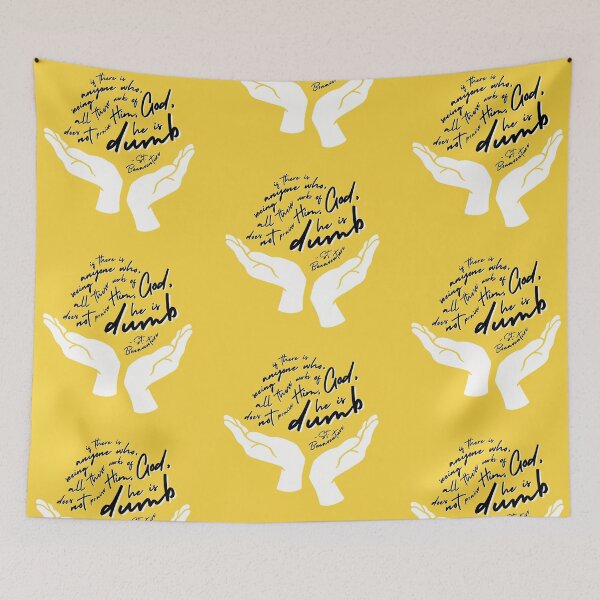 Item preview, St. Bonaventure "He is Dumb" Quote designed and sold by Sass of the Saints.