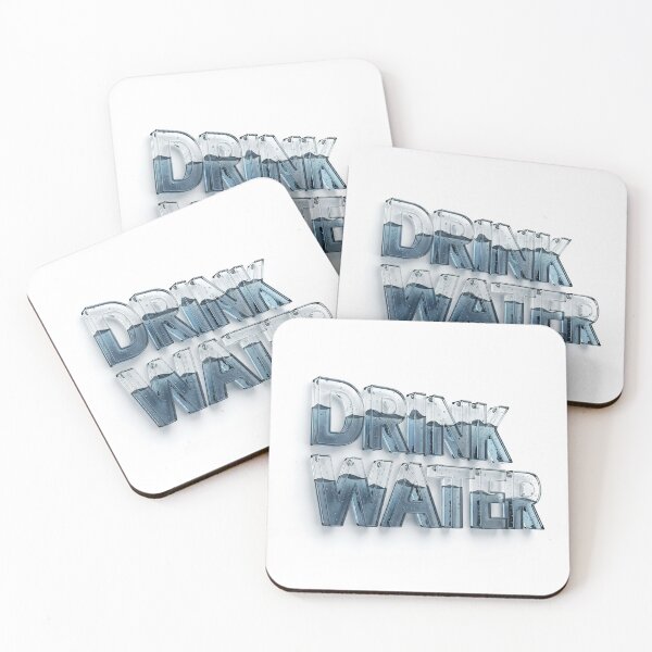 Item preview, Drink water – Serene Textured 3d Typography artwork designed and sold by stereonut.