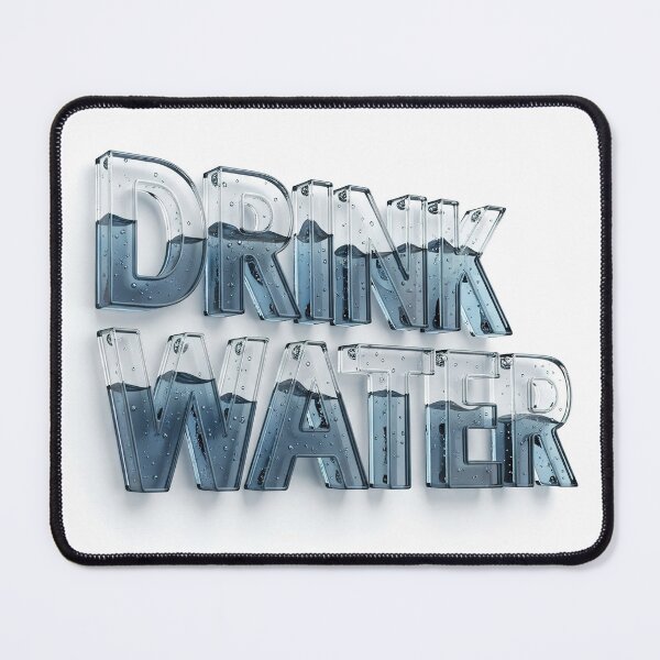 Item preview, Drink water – Serene Textured 3d Typography artwork designed and sold by stereonut.