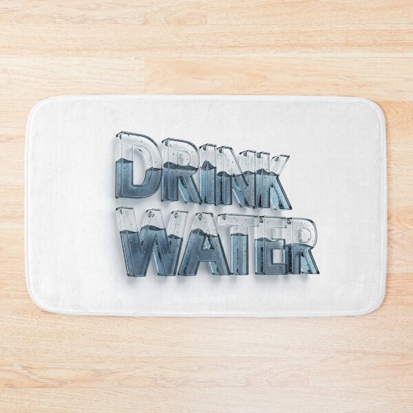 Item preview, Drink water – Serene Textured 3d Typography artwork designed and sold by stereonut.