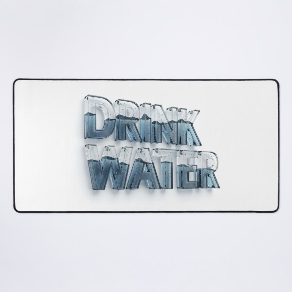 Item preview, Drink water – Serene Textured 3d Typography artwork designed and sold by stereonut.