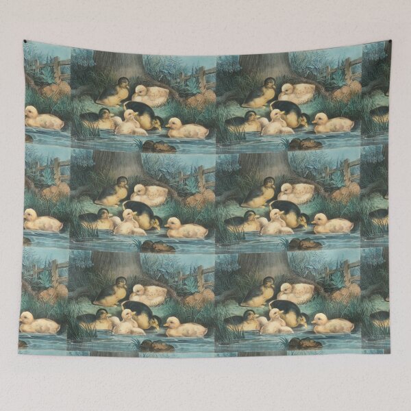 Item preview,  Vintage Ducklings Art - American - Lithograph designed and sold by karwilberevivalcollection.