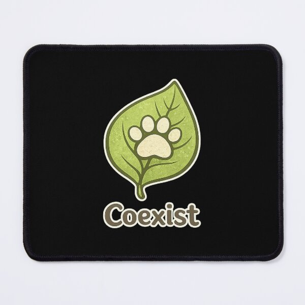 Item preview, Coexist – Cute Leaf with Paw Print Eco Design designed and sold by Dream Machine.