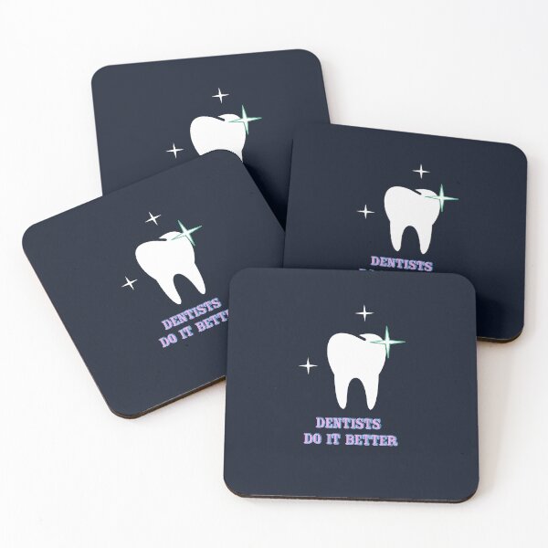 Item preview, Dentists Do It Better – Funny Dentist Quote with Sparkling Tooth designed and sold by DesignsVault.