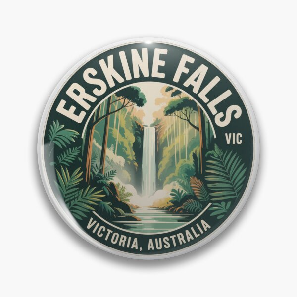 Item preview, Erskine Falls, VIC – Vintage Australian Travel Badge Sticker designed and sold by Random Designs.