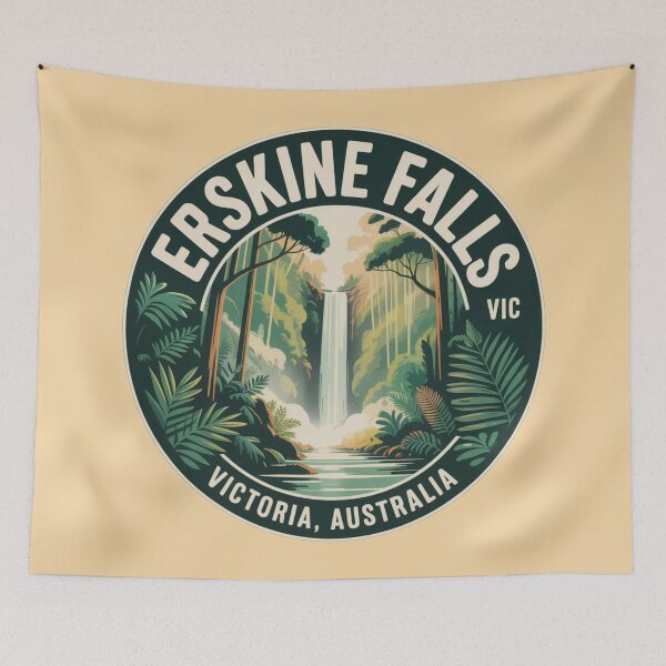 Item preview, Erskine Falls, VIC – Vintage Australian Travel Badge Sticker designed and sold by Random Designs.