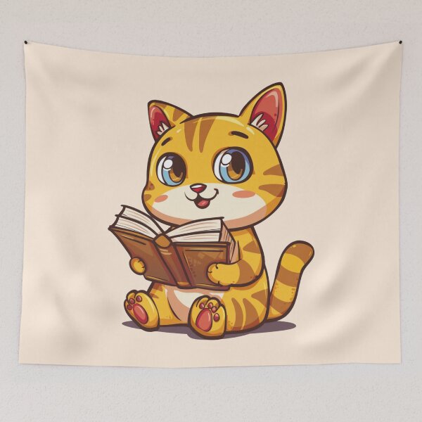 Item preview, Bookish Cat designed and sold by bubblyrainbow.