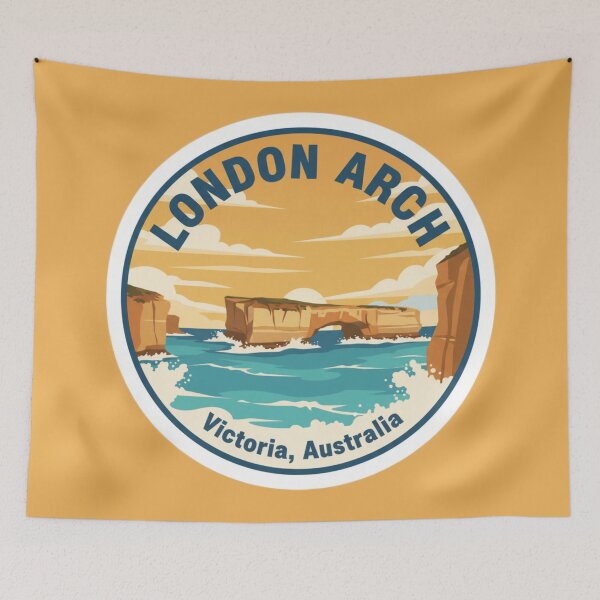 Item preview, London Arch, VIC – Vintage Australian Travel Badge Sticker designed and sold by Random Designs.