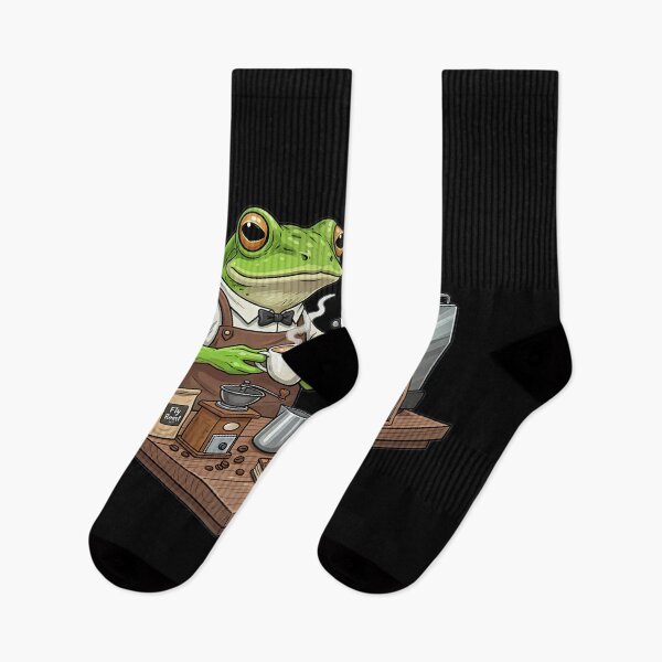Item preview, Dapper Frog Barista Espresso Yourself Coffee Art designed and sold by Silent Watch Threads..