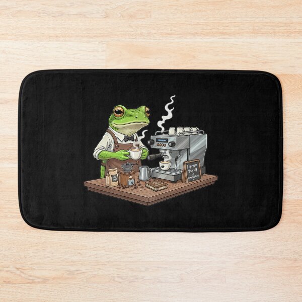 Item preview, Dapper Frog Barista Espresso Yourself Coffee Art designed and sold by Silent Watch Threads..