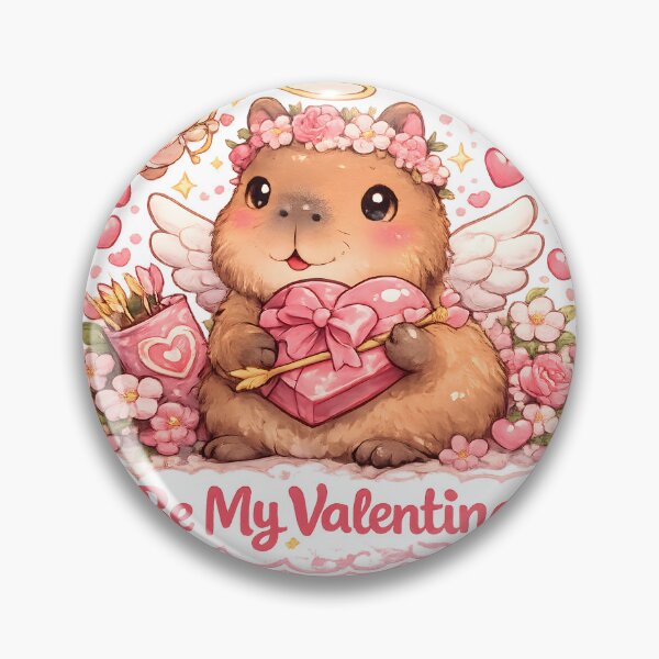 Item preview, Capybara Cupid with Chocolates and Love designed and sold by Inkoro.