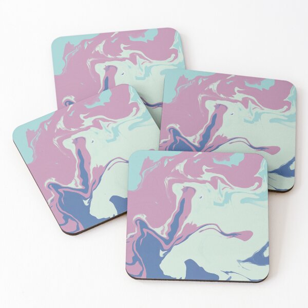 Item preview, Colorful pastel purple blue and mint abstract design designed and sold by CottageComfortsShoppe.