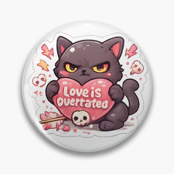 Item preview, Love Is Overtated Black Cat designed and sold by Inkoro.