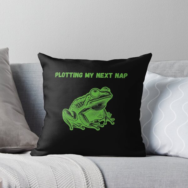 Item preview, Plotting My Next Nap – Funny Green Frog Design designed and sold by MadeByMira.
