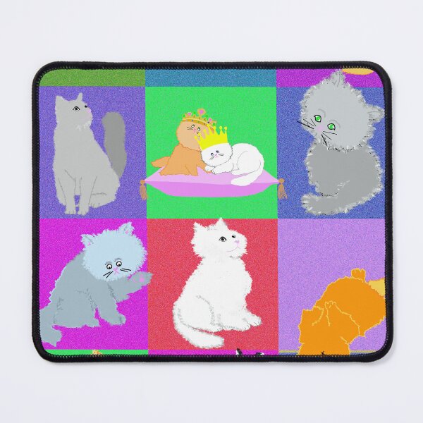 Item preview, Boxes of Cats – Colorful Whimsical Cat Illustration Grid designed and sold by MidModMagic.