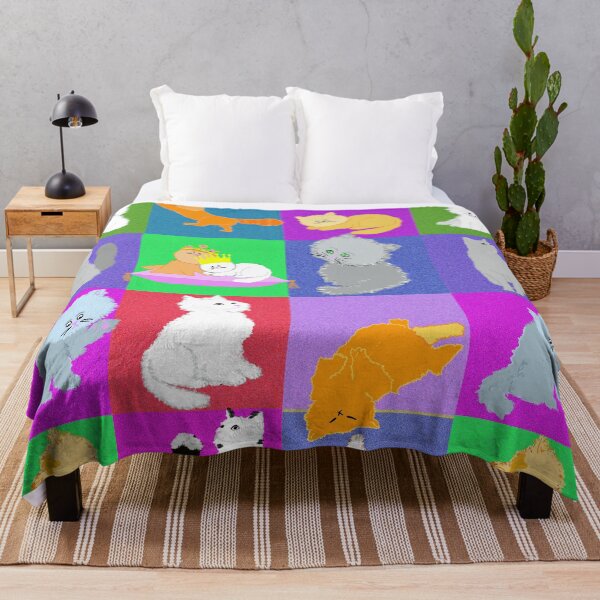 Item preview, Boxes of Cats – Colorful Whimsical Cat Illustration Grid designed and sold by MidModMagic.