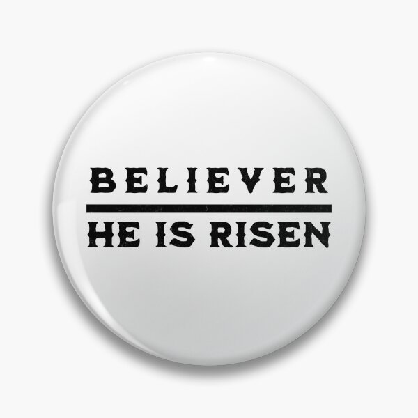 Item preview, Believer - He Is Risen - Easter Christian T-Shirt + other products - White Text Edition designed and sold by RMD-Design.