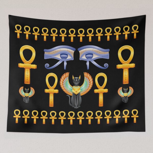 Item preview, Egyptian Cat - Bastet on papyrus - Ancient Egypt designed and sold by GulfSignature.