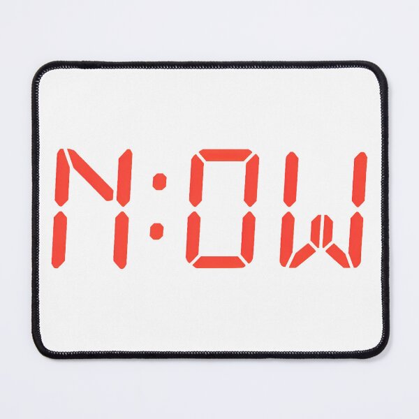 Item preview, NOW – Digital Clock Typography Minimalist Red LED Be Present designed and sold by davewave008.