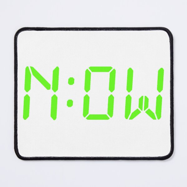 Item preview, NOW – Minimal Digital Clock Font Mindfulness Reminder Art designed and sold by davewave008.