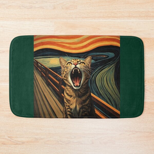 Item preview, Un chat inspiré par le tableau de Munch « Le Cri ».  designed and sold by Natalia-Vlad.