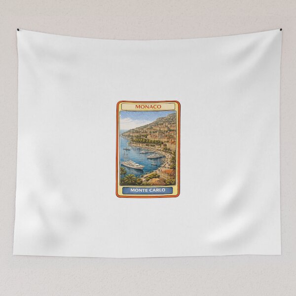 Item preview, Vintage Monte Carlo Monaco Travel Poster designed and sold by CLOUTKULT.