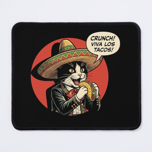 Item preview, Tuxedo Cat Loves Tacos - Cinco De Mayo designed and sold by Luan Huynh.