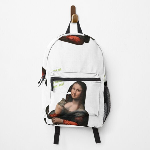 Item preview, Sarcastic Mona Lisa Feeling - Classical Art Meme Sticker designed and sold by the chronic.