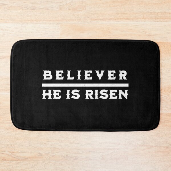 Item preview, Believer - He Is Risen - Easter Christian T-Shirt + other products - Black Text Edition designed and sold by RMD-Design.