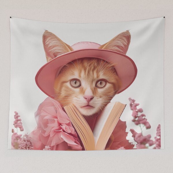 Item preview, Funny Bookish Cat designed and sold by bubblyrainbow.