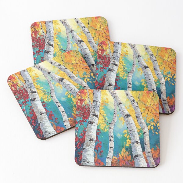 Item preview, Aspen Reflections  Textured Forest Abstract Landscape designed and sold by Rocky Mountain Artistry.