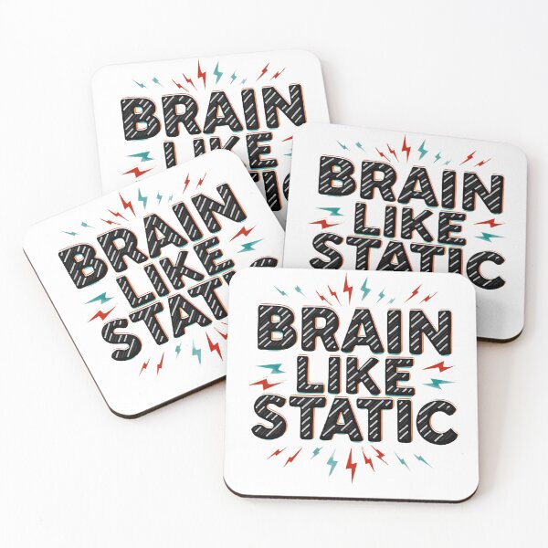 Item preview, Brain Like Static – Bold Retro Lightning Funny Mental Health Design designed and sold by FeelFreeStore.