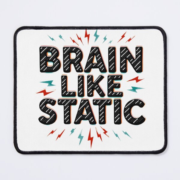 Item preview, Brain Like Static – Bold Retro Lightning Funny Mental Health Design designed and sold by FeelFreeStore.