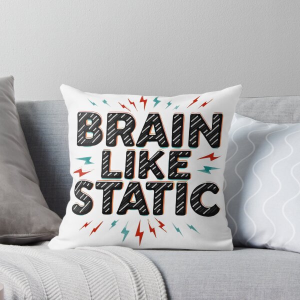 Item preview, Brain Like Static – Bold Retro Lightning Funny Mental Health Design designed and sold by FeelFreeStore.