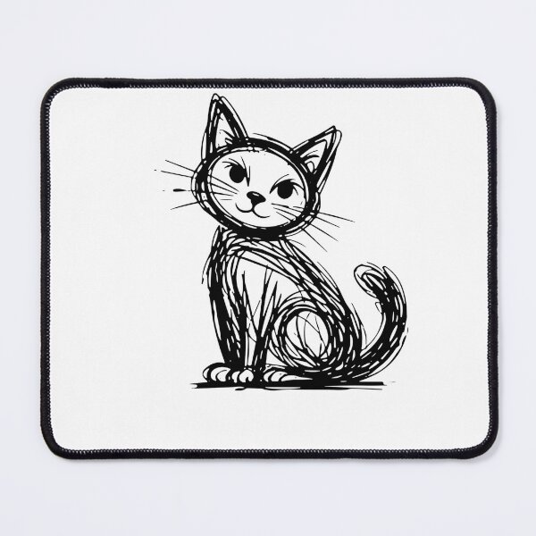 Item preview, Cute Cat Sketch Illustration designed and sold by BazStudiodesign.